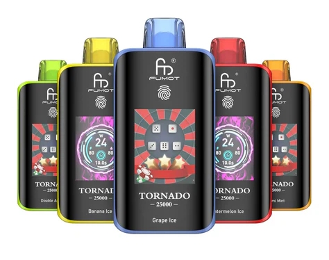 Fumot Tornado 25000 Puffs Vape - Perzik-Mango-Watermeloen: Een Smaakexplosie die de Nederlandse Vaper Verleidt
