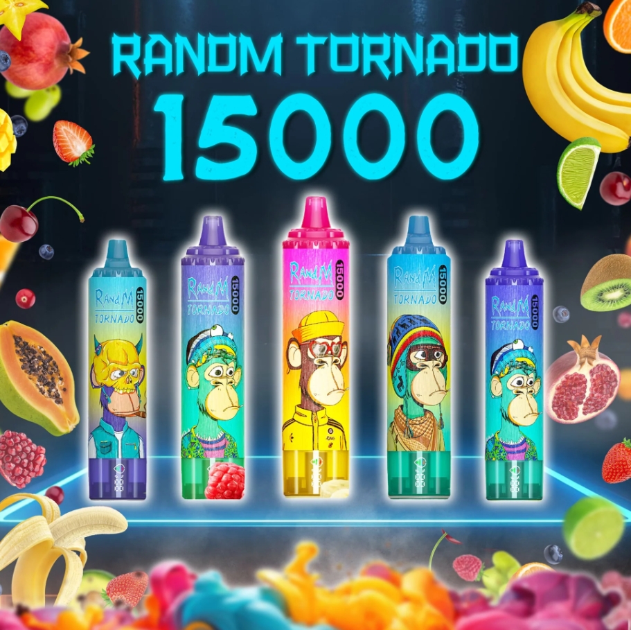 Fumot RandM Tornado 15000 Puffs vape-apparaat – bosbessen op ijs: Innovatie, kracht en pure frisheid