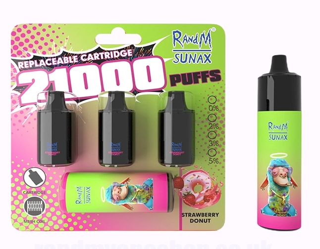 De smaakrevolutie van 2025: RandM Sunax 21000 Puffs Vape Apparaat - aardbei donut