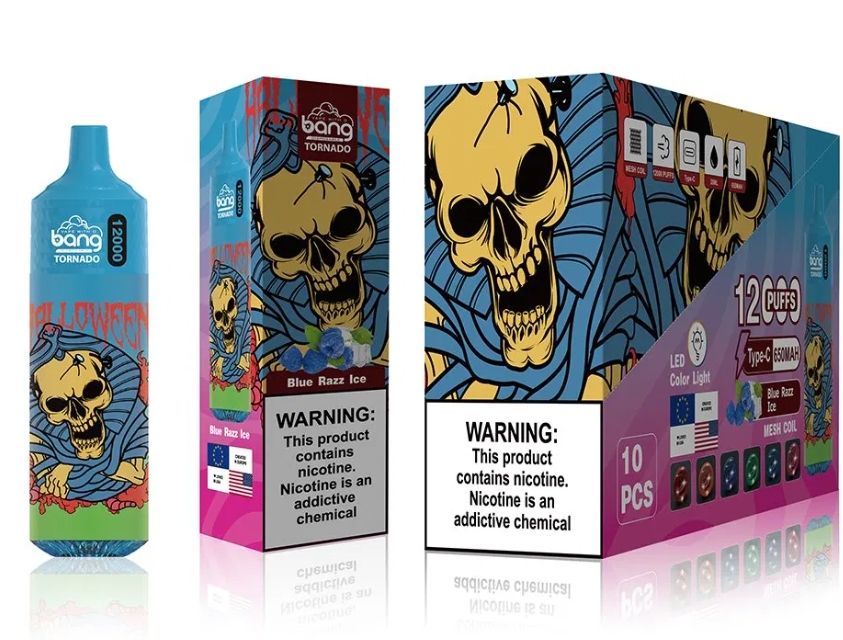 Bang Tornado 12000 Puffs Vape – Blue Razz Ice: IJzige bessenkracht in een storm van smaak en technologie
