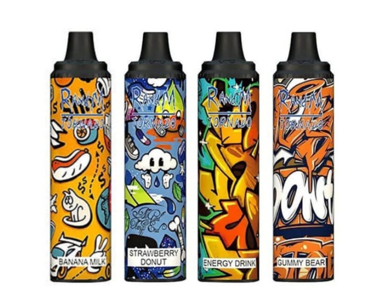 Een Verrassende Combinatie: RandM Tornado 6000 Puffs Vape - Bananen Melk