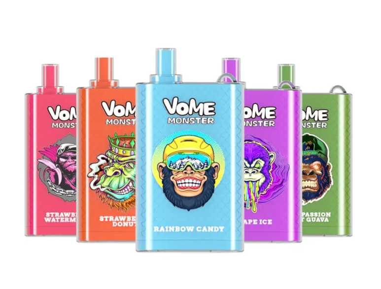 RandM Vome Monster 10000 Puffs Vape - Regenboog Snoep: Een Vuurwerk van Vrolijkheid voor je Smaakpapillen