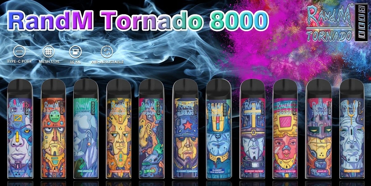 RandM Tornado 8000 Puffs Vape - Weelderig IJs: Een Zinvolle Verwennerij voor de Nederlandse Liefhebber