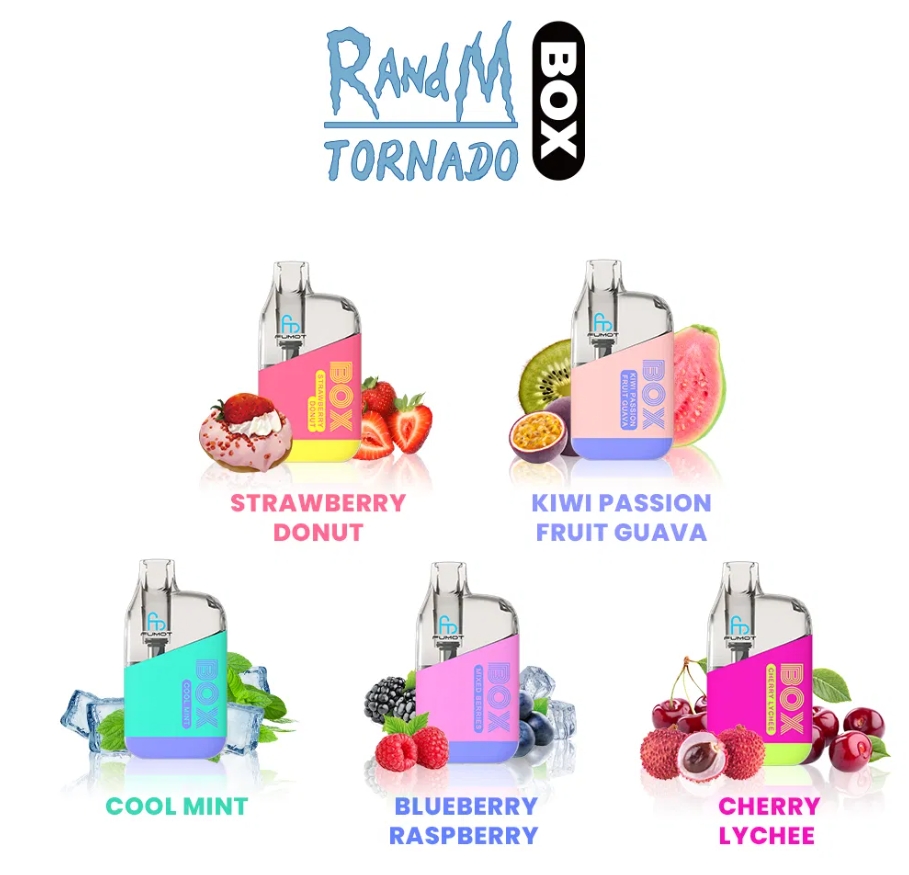 FUMOT Original RandM Tornado Box 10000 Puffs – De Perzik-Mango Sensatie Voor De Nederlandse Vaper!
