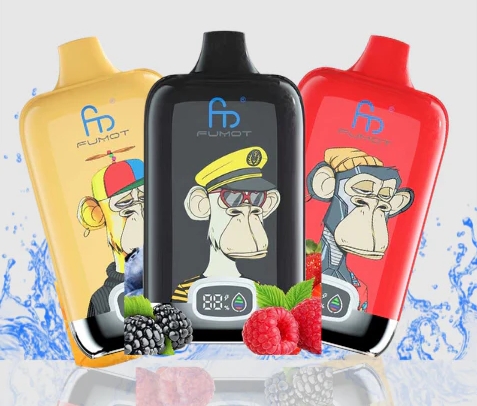 Fumot Original RandM Digital Box 12000 Puffs Vape – aardbei banaan: Smaakvolle innovatie in een digitale jas